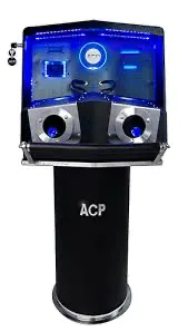 Alpha Cooling Professional Gerät auf schwarzem Standfuß